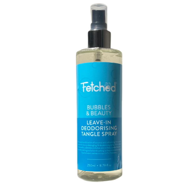 Leave in deodorising tangle spray for dogs