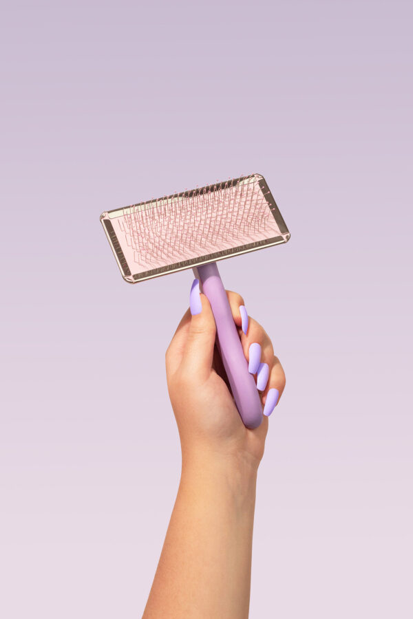 Purple Dog Slicker Brush